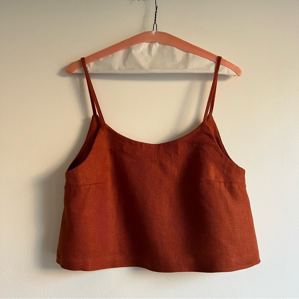Bondi Born Flared Linen Twill Cami - Picture 4 of 10